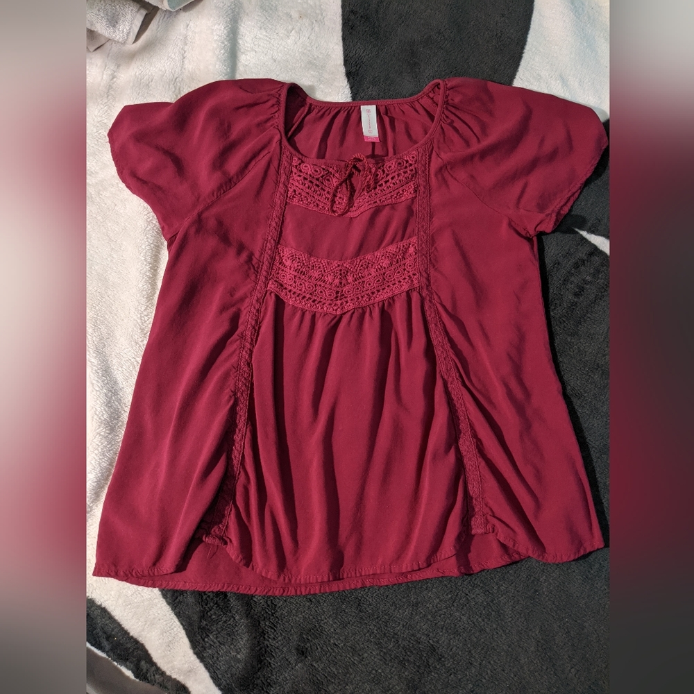 Burgundy blouse